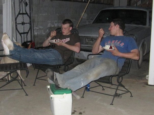 eating birthday cake