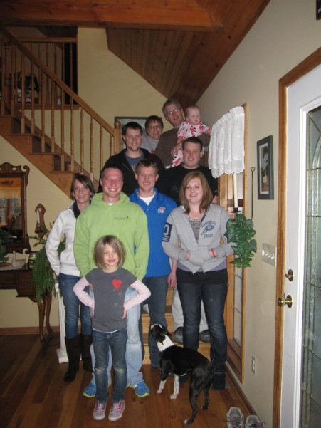 everyone on the stairs