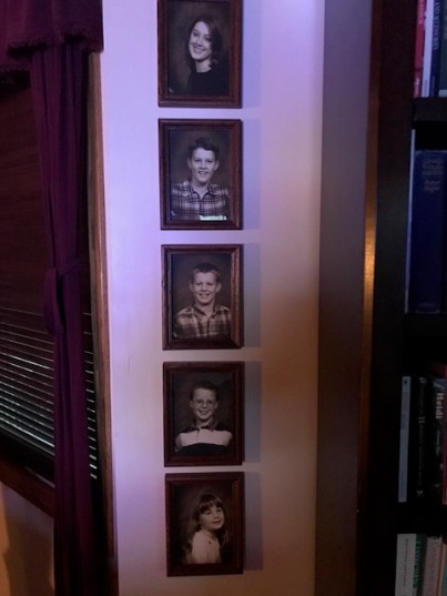 sepia-tone pictures of the kids